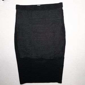 Bebe Black Pencil Bodycon Skirt